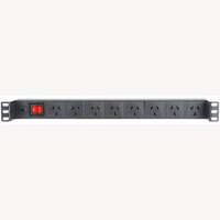 Prolink PDH812 8 Way Horizontal Rack Mount PDU 1RU with Switch 10A AU