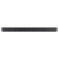 Vertical Rack Power Rail Surge 10 WAY GPO PDU  610mm 10A C14 Input