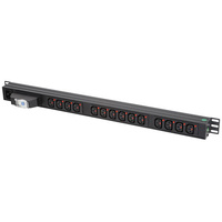 Prolink Vertical Rack Power PDU 14x C13 IEC-Lock 650mm 16A C20 Input&Safety Breaker