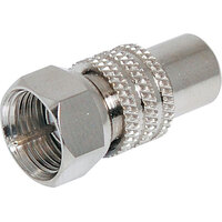 F Male Plug To RCA Female Adapter