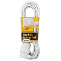 Arlec PEL5 Piggyback Versatile Electrical Lead Extension Cord 10A 250V White 5m