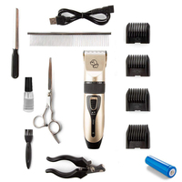 Lenoxx 12-Piece Pet Grooming Kit w-Electric Clippers Scissors Combs & Brush
