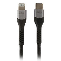 Prolink USB-C to Apple Lightning Cable 2m 18W PD QC Fast Charge Black