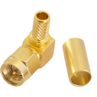 Right Angle SMA Crimp Plug suits RG58 LL195 Cable