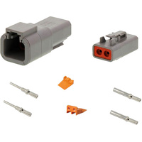 DEUTSCH DTP2-1 2-Pin 12AWG Weatherproof Pluggable Connector Kit PG7882