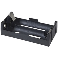 Dual 18650 Battery Holder 150mm Leads ABS Plastic