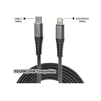 PHILEX PHA-6021 USB Type C to Lightning Cable 20W Original Fast Charger Black