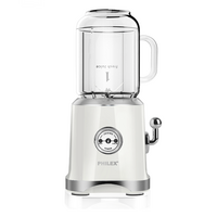 PHILEX PHB-6006 300W Retro Style Electric Blender Stainless Steel White