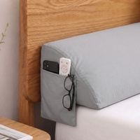 Giselle Queen Bed Wedge Pillow For Headboard, Close Gap And Stop Pillows Sliding, Perfect For Dorm Or Tatami Reading, 25D Foam Mattress Gap Filler Wit