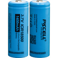 3.7V 1400mAh 18500 LI-ION BATTERY 2PK