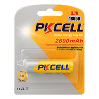 PKCELL Lithium Rechargeable Battery 18650 2600mAh  3.7V Li-ion