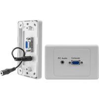 Straight VGA and 3.5mm Sterio Clipsal wallplate