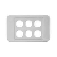 Pro.2 Gang 6 Wall Plate Suits Clipsal 2000