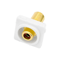Red RCA Socket To 'F' Socket Insert To Suit Clipsal Gold