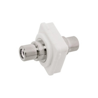 White RCA Socket To Socket Insert To Suit Clipsal Gold