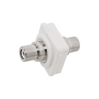 Pro.2 White RCA Socket to Socket Insert to suit Clipsal Gold
