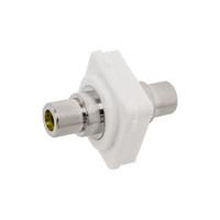 Pro.2 Yellow RCA Socket to Socket Insert to suit Clipsal Silver
