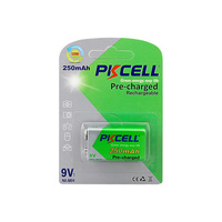 PKCELL 250Mah Rechargeable Nimh 9V Battery 1 PK Ready To Use LSD 