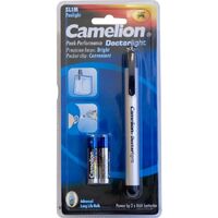 Camelion Bright LED Doctor Light Pocket Pen Torch Push Button Switch Inc Battery
