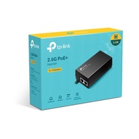 TP-Link TL-POE260S 2.5G PoE+ Injector, 1× 2.5G PoE Port, 1× 2.5G Non-PoE Port, Data and Power Carried over The Same Cable Up to 100 Meters, Pocket Siz