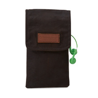 Didgeridoonas Rugged & Weatherproof Oilskin with Leather Strap Phone Pocket