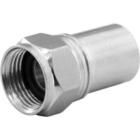 F Compression RG6Quad Plug with O-Ring Smooth