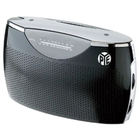 PYE R277B Portable AM & FM Radio Speaker AC DC Battery Powered 3.5mm Aux Black