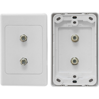 Twin F Type TV Wall Plate Dual 2 F Type Socket To Socket