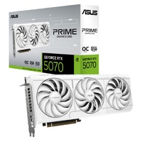 ASUS PRIME GeForce RTX™ 5070 12GB - White OC Edition, NVIDIA®, GDDR7, 6144 CUDA Cores, 28Gbps, 192-bit, PCIe 5.0, HDMI 2.1b, DP 2.1b