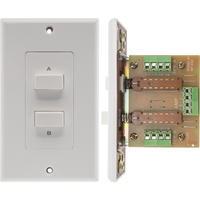 Pro.2 Two Way Stereo Speaker Switch Wall Plate Select One or Both Together