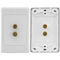 Pro.2 Two Terminal Speaker Wall Plate 2X Banana Sockets