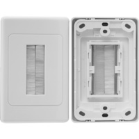 Pro.2 PRO1272 High Quality ABS Brush Wallplate Clipsal 53mm x 20mm White 