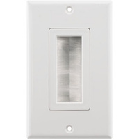 Decora Brush Wall Plate White