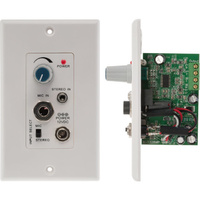 Pro2 Audio Amplifier Decora-Style Design WallPlate with Microphone Stereo Inputs