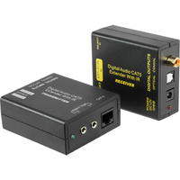 Pro2 Digital Audio CAT5E/6 Extender IR Kits Toslink Coax Supports Multichannel 