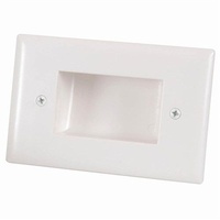 Recessed Cable Entry Small Wall Plate with Minimal Fuss Inner Curved Design
