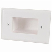 Recessed Cable Entry large Wall Plate design ensures safety Mounting screws included