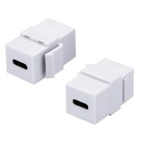 USB-C 3.2 White plastic Keystone insert to cater for computer applications