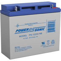 POWER SONIC PS12200 12V 20Ah NB2 Terminal SLA Sealed Rechargeable Battery