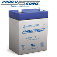 POWERSONIC PS1227 12V 2.9Ah F1 Terminal SLA Sealed Rechargeable Battery