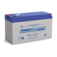 POWER SONIC PS1290 12V 9Ah F2 Terminal SLA Sealed Rechargeable Battery