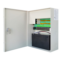 12VDC 10A 18CH Secure Metal Chassi Surveillance Power Supply with Battery Backup