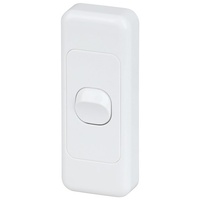 PS4051 Mains Single Architrave Light Switch - White 