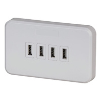 Jackson 240V GPO Wall Socket with 4 Port USB 3.15A Output with 3.1 Amps
