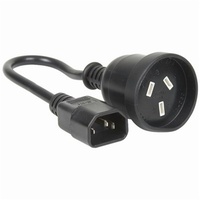 240V IEC Plug to Socket with IEC-C14 Short UPS Lead 150mm 