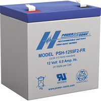 POWER SONIC PSH1255-FR 12V 6Ah F2 UPS CE Certified High Discharge SLA Battery