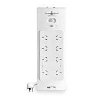 PowerShield Zapguard PSZ8U2 Wall Mounted Surge Protected 8 Way Power Board