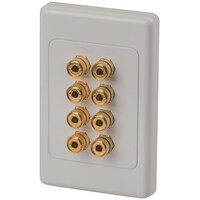Gold Screw Terminals on Large Wallplate x 8