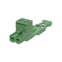Dinkle 2ESDL-02P 2 Way 5.08mm Pluggable Terminal Plug with Strain Relief
