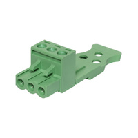 Dinkle 2ESDL-03P 3 Way 5.08mm Pluggable Terminal Plug with Strain Relief